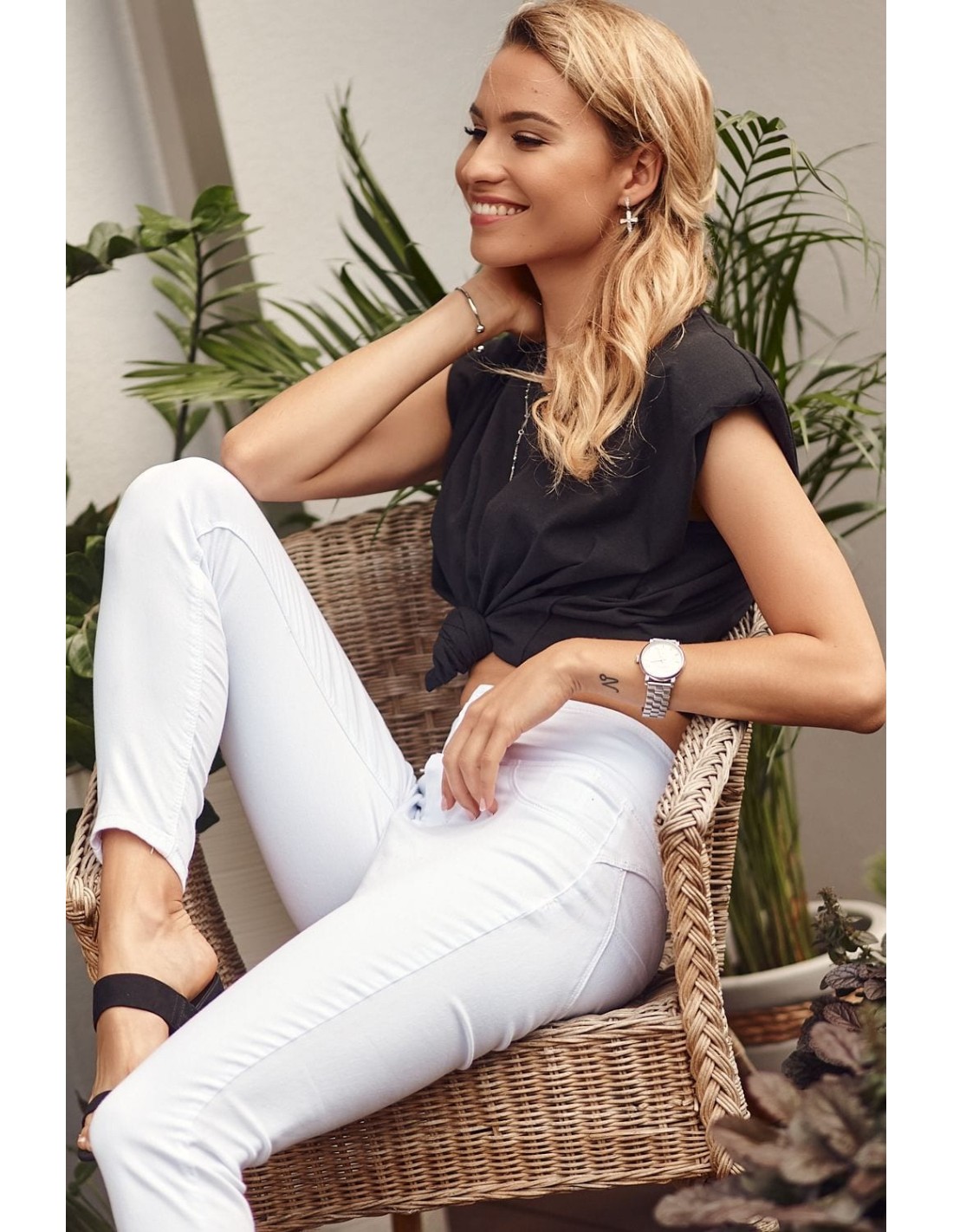 Taillierte weiße Jeanshose 330 – Online-Shop – Boutique